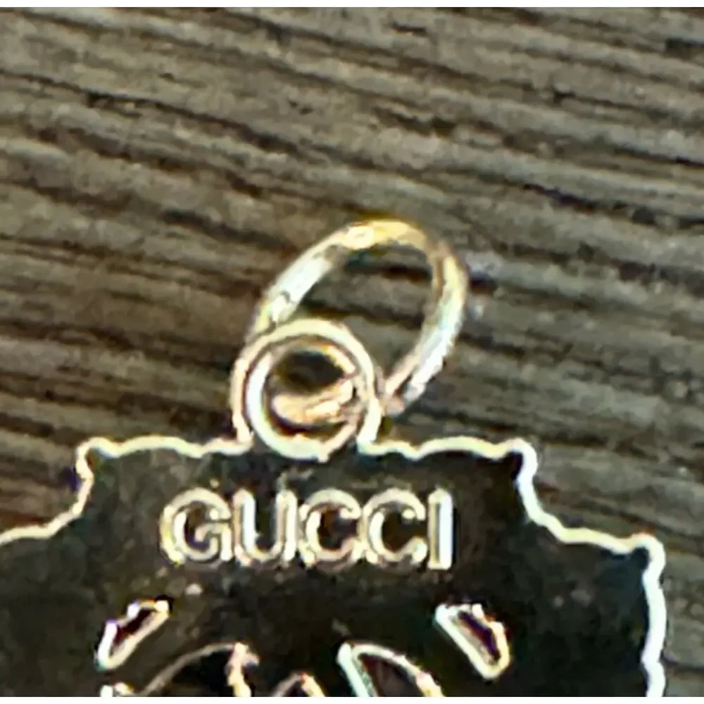 Gucci "GG" charm/zipper pull, gold tone, faux pearls, stamped Gucci_4